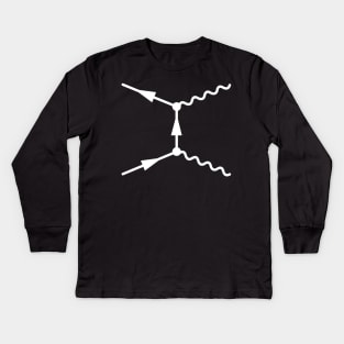 Feynman Diagram - Quantum Field Theory And Particle Physics Kids Long Sleeve T-Shirt